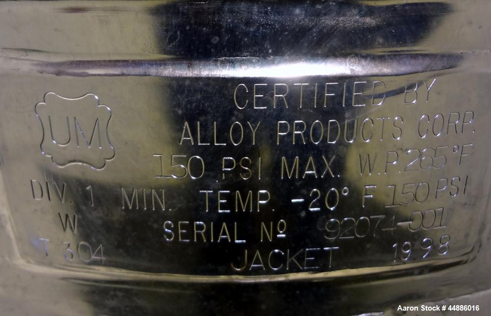 Used Alloy Products Reactor, 30 Liters (7.9 Gallons)