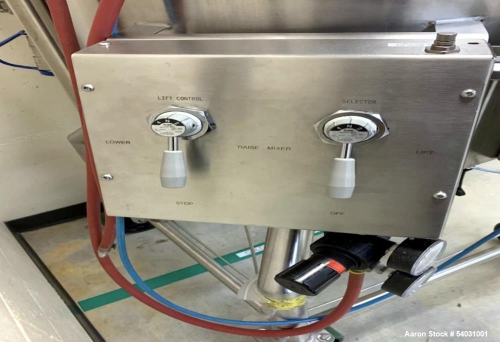 Used Apache Stainless, 53 gallon / 200 Liter, Stainless steel Reactor. AP5, Model 19077 with (2) Holland Applied Technologies, Heating discharge Sets, Includes BEKA Associates LTD. Tachometer. Model ...