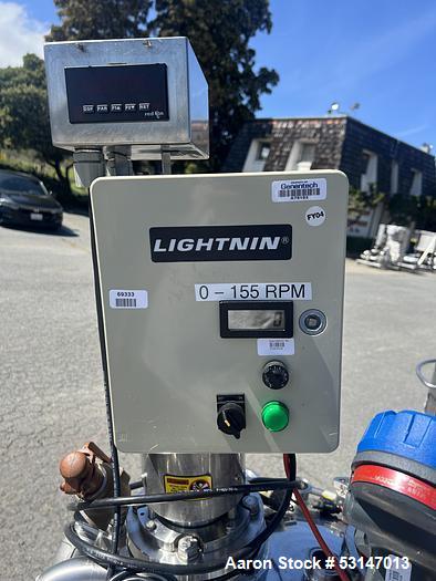 Used Bulling 100L 316L Stainless Steel Reactor – 45 PSI – Jacketed – Lightnin Agitator – Mobile – Biotech Use