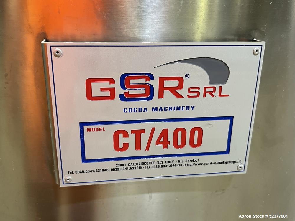 Used GSR SRL CT/400 Cocoa Machinery Homogenizer – 304 SS, 100-600kg Capacity
