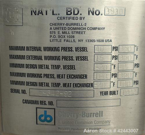 Used Cherry Burrell Reactor, 5.2 gallon