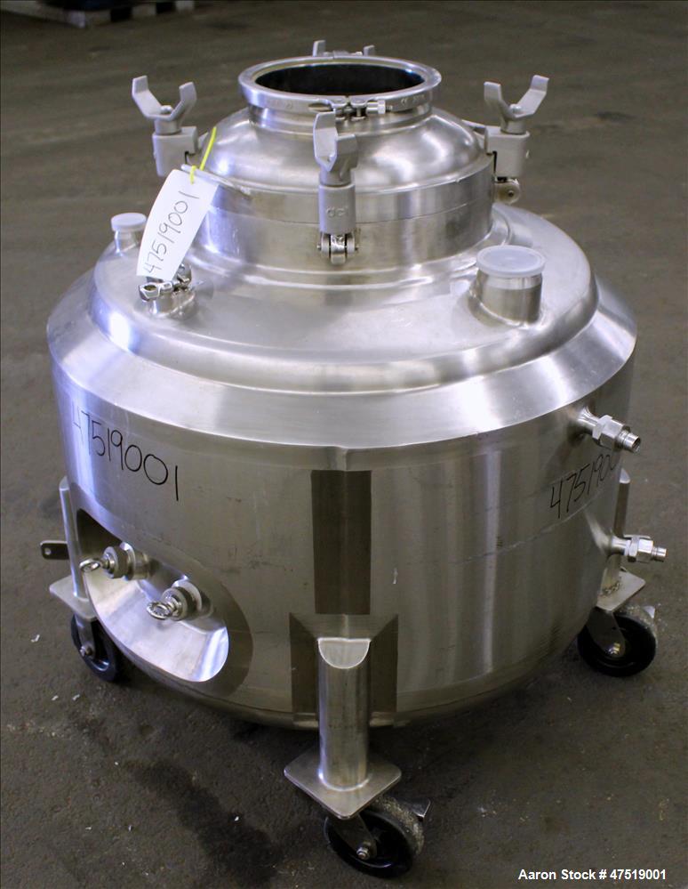 Used DCI Reactor, 68.6 Gallons (260 Liter), 316L Stainless Steel, Vertical.