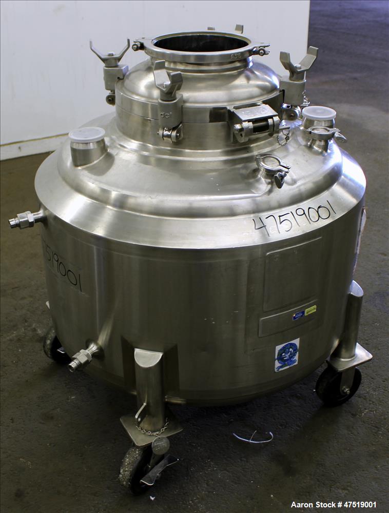 Used- DCI Reactor, 68.6 Gallons (260 Liter), 316L Stainless Steel, Vertical.