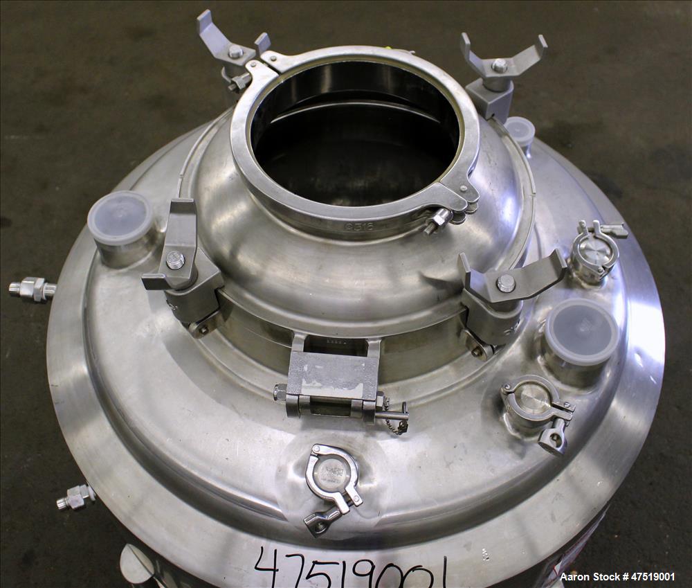 Used- DCI Reactor, 68.6 Gallons (260 Liter), 316L Stainless Steel, Vertical.