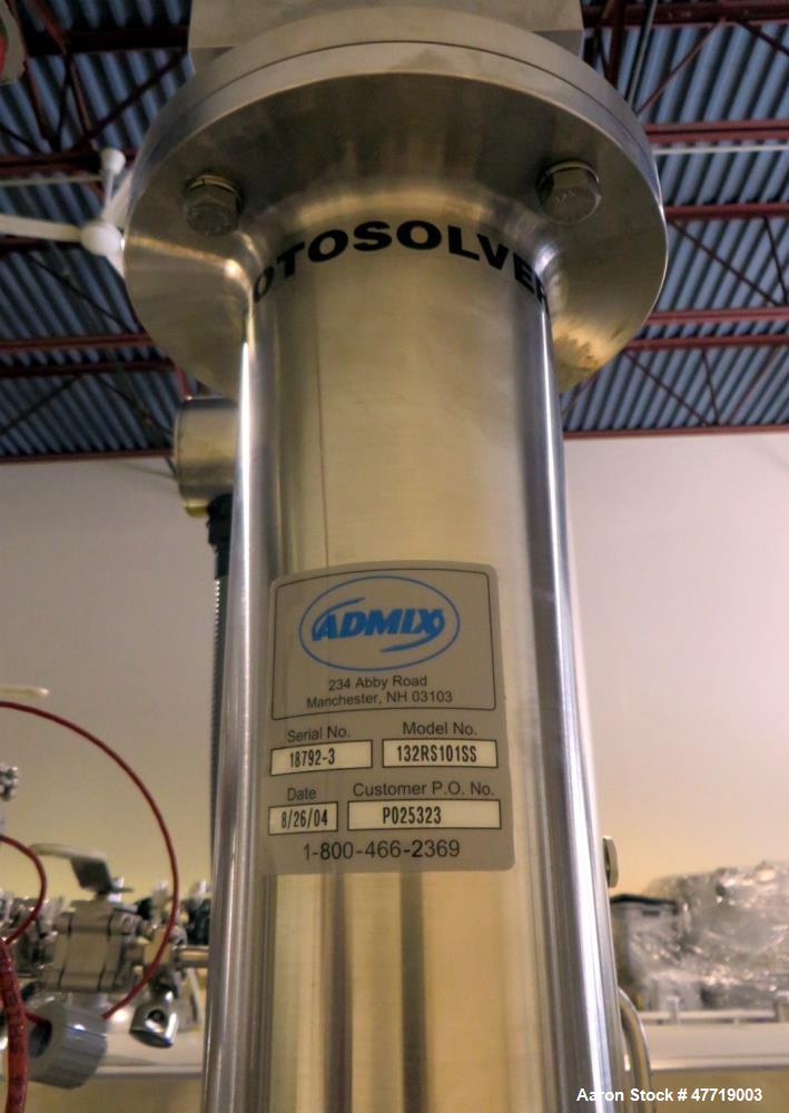 Used DCI 100-Liter Reactor – 316L Stainless Steel, 10HP Admix Rotosolver, Jacketed
