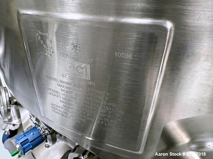 DCI 150-Liter (40 Gallon) Stainless Steel Reactor Vessel.