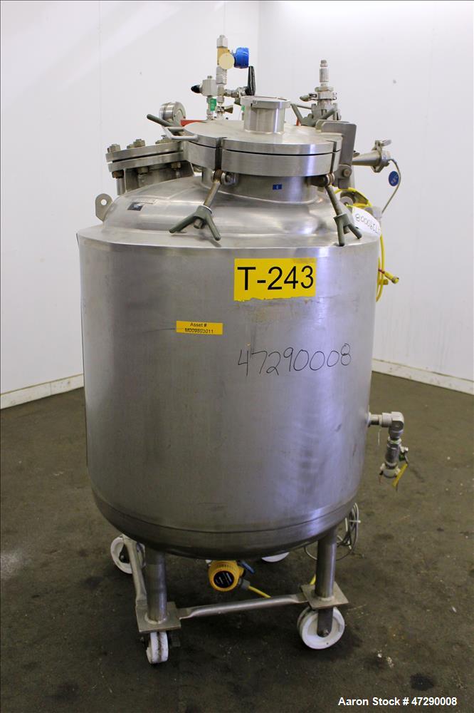 Used- Letco Inc. Reactor, 100 Gallons, 316L Stainless Steel, Vertical.