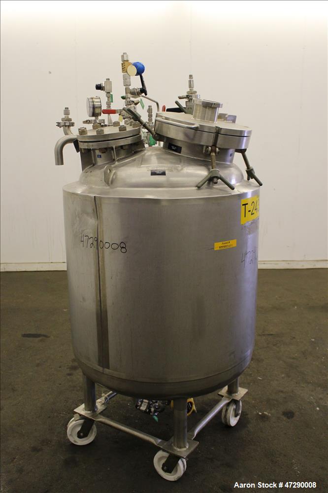 Used- Letco Inc. Reactor, 100 Gallons, 316L Stainless Steel, Vertical.