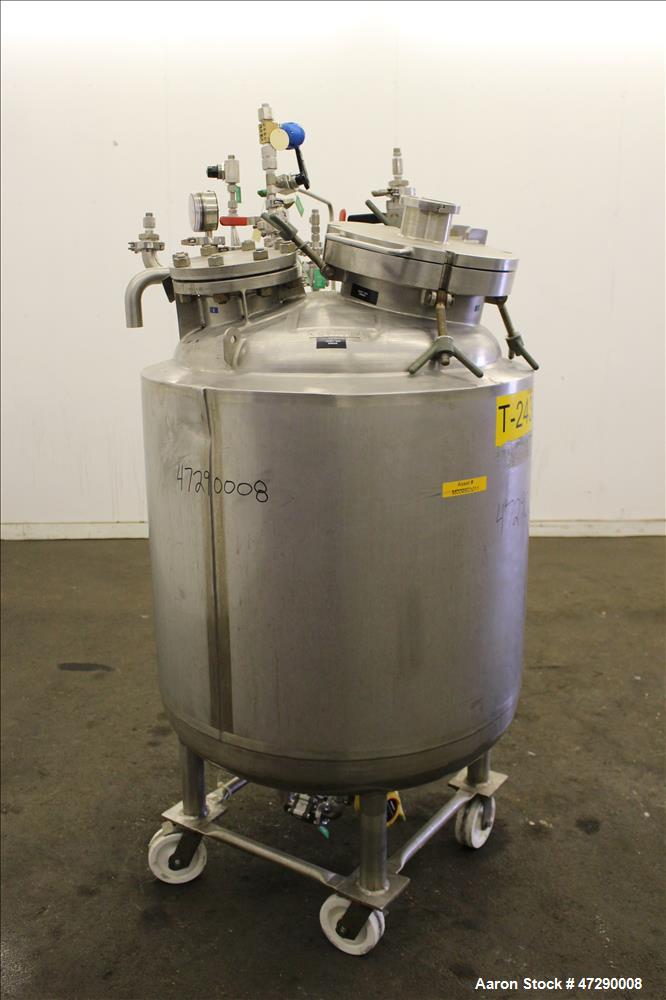 Used- Letco Inc. Reactor, 100 Gallons, 316L Stainless Steel, Vertical.