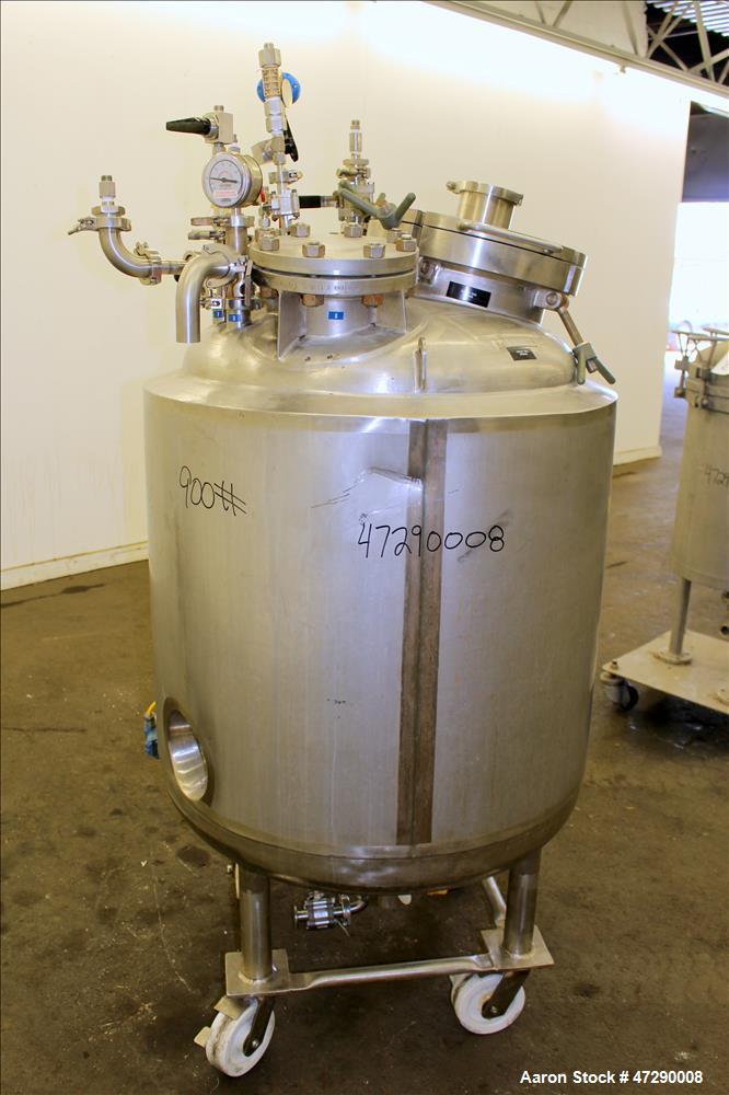 Used Letco Inc. Reactor, 100 Gallons, 316L Stainless Steel, Vertical.