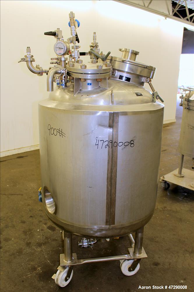 Used- Letco Inc. Reactor, 100 Gallons, 316L Stainless Steel, Vertical.