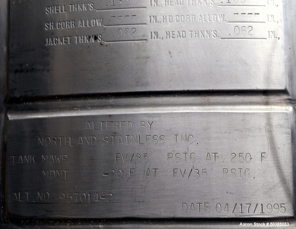 Used Northland Stainless Reactor, 100 Gallon