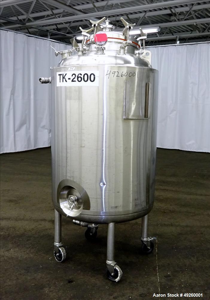 Used- Precision Stainless Reactor, 500 Liter (132.08 Gallon)