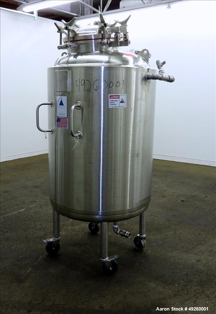 Used Precision Stainless Reactor, 500 Liter (132.08 Gallon)