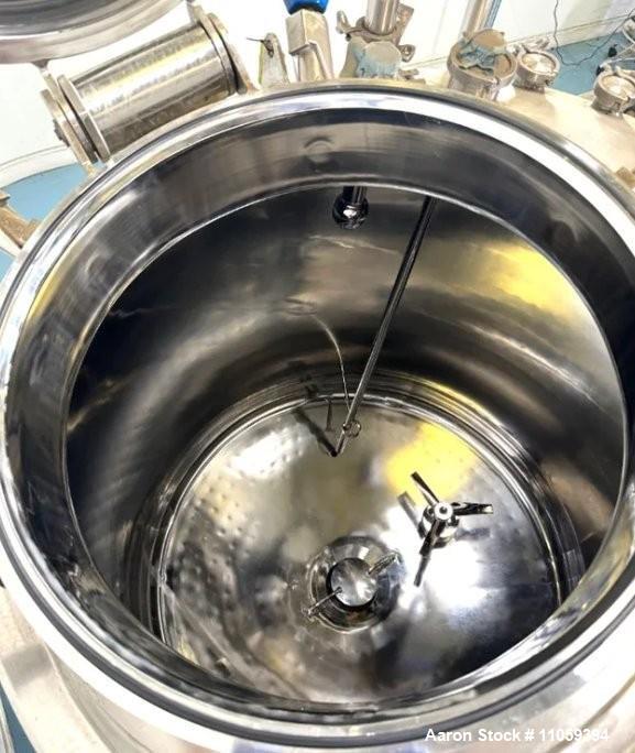 Used Precision Stainless 1,500 Liter (400 Gallon) AL-6XN Sanitary Reactor / Fermenter – 45 PSI / FV with Bottom Agitation