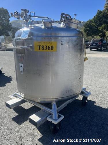 Precision Stainless 600-Liter (158 Gallon) 316L Stainless Steel Reactor Vessel.