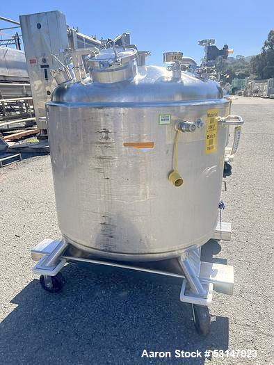 Precision Stainless 600 Liter (158 Gallon) 316L Stainless Steel Reactor Vessel.
