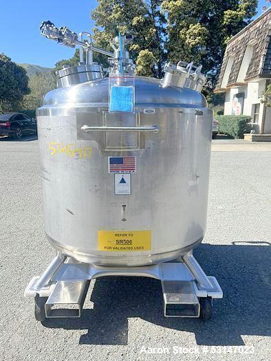 Precision Stainless 600 Liter (158 Gallon) 316L Stainless Steel Reactor Vessel.