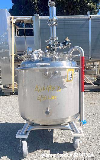 Precision Stainless 150 Liter (40 Gallon) Hastelloy Reactor Vessel.