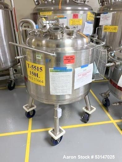 Precision Stainless 300 Liter (80 Gallon) 316L Stainless Steel Reactor Vessel.