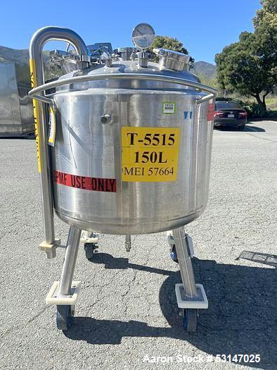 Precision Stainless 300 Liter (80 Gallon) 316L Stainless Steel Reactor Vessel.