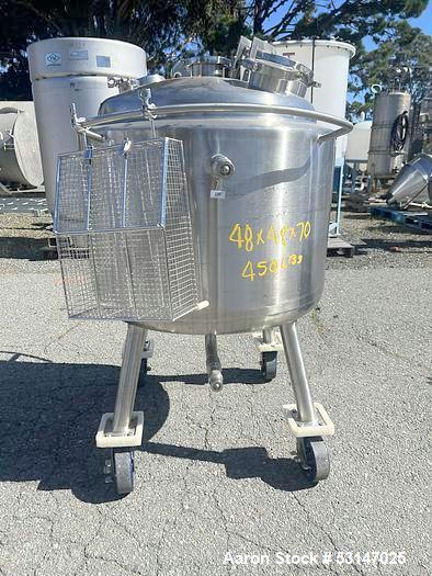 Precision Stainless 300 Liter (80 Gallon) 316L Stainless Steel Reactor Vessel.