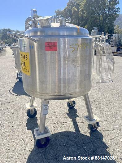 Precision Stainless 300 Liter (80 Gallon) 316L Stainless Steel Reactor Vessel.