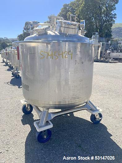 Precision Stainless 300 Liter (80 Gallon) 316L Stainless Steel Reactor Vessel.