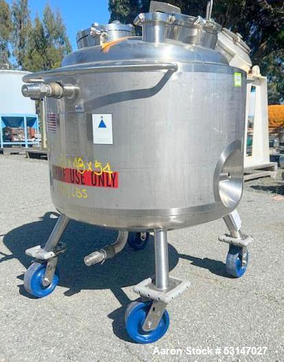 Precision Stainless 150 Liter (40 Gallon) 316L Stainless Steel Reactor Vessel.