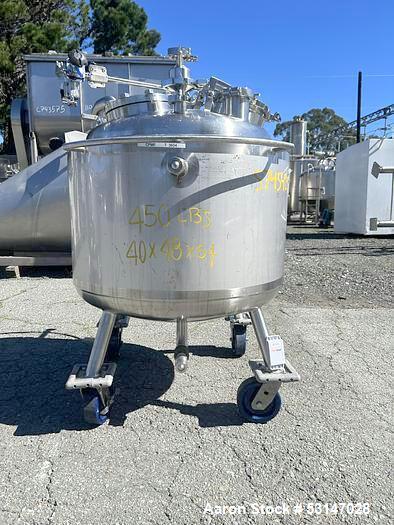 Precision Stainless 150 Liter (40 Gallon) 316L Stainless Steel Reactor Vessel.