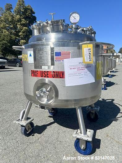 Precision Stainless 150 Liter (40 Gallon) 316L Stainless Steel Reactor Vessel.