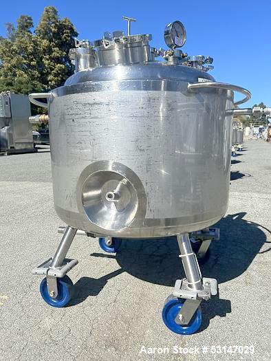 Precision Stainless 150 Liter (40 Gallon) 316L Stainless Steel Reactor Vessel.