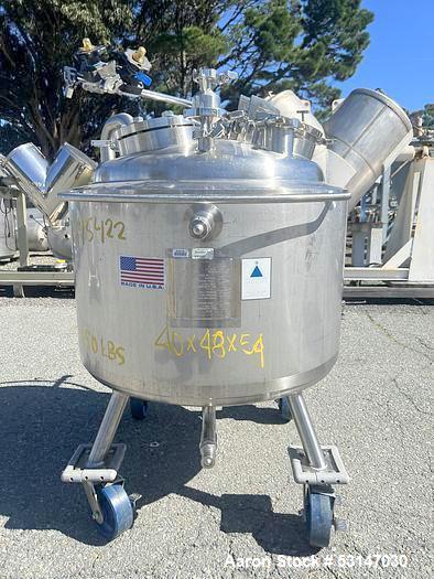 Precision Stainless 150 Liter (40 Gallon) 316L Stainless Steel Reactor Vessel.