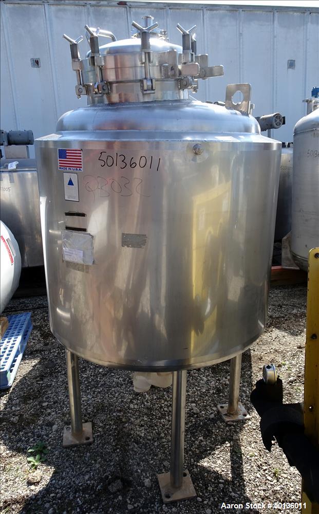 Used Precision Stainless Reactor, Approximate 150 Gallon, 316L Stainless Steel