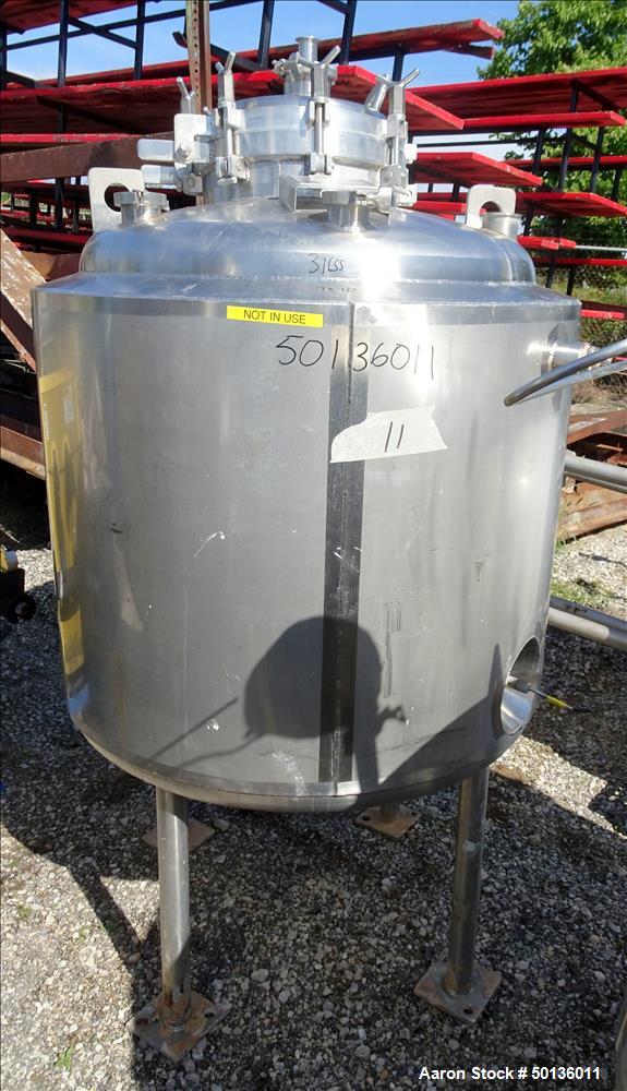 Used Precision Stainless Reactor, Approximate 150 Gallon, 316L Stainless Steel