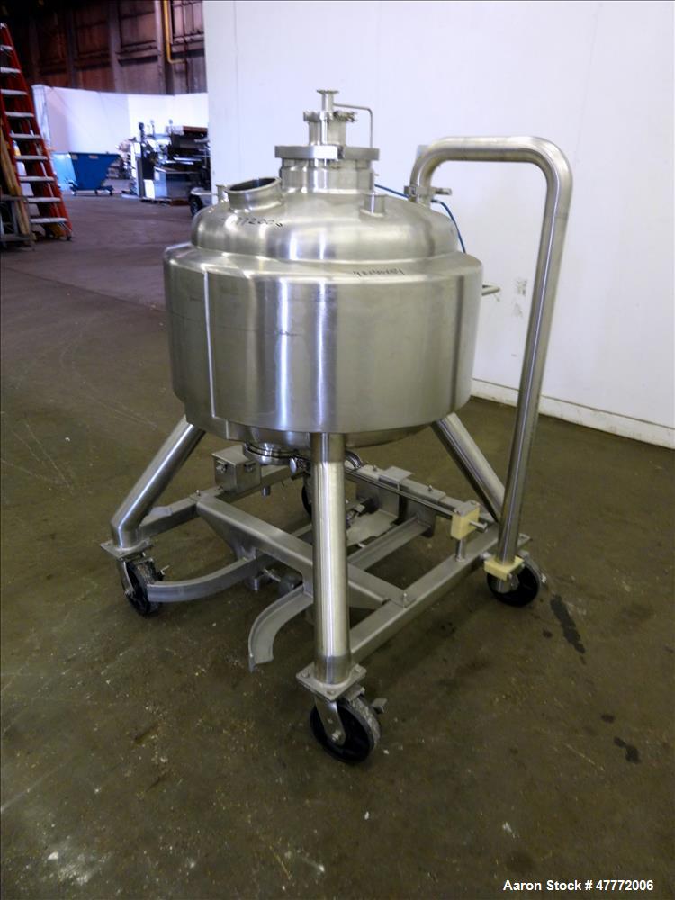 Used- Pure-flo/ ITT Industries Reactor, 150 Liter(39.62 Gallon), 316L Stainless