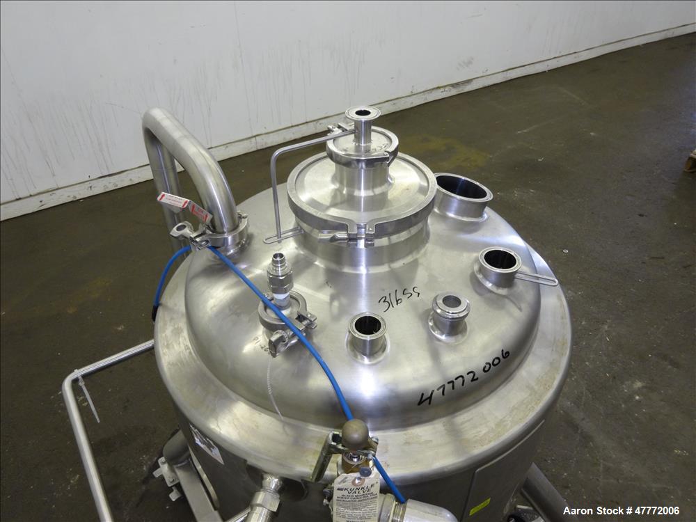 Used Pure-flo/ ITT Industries Reactor, 150 Liter(39.62 Gallon), 316L Stainless