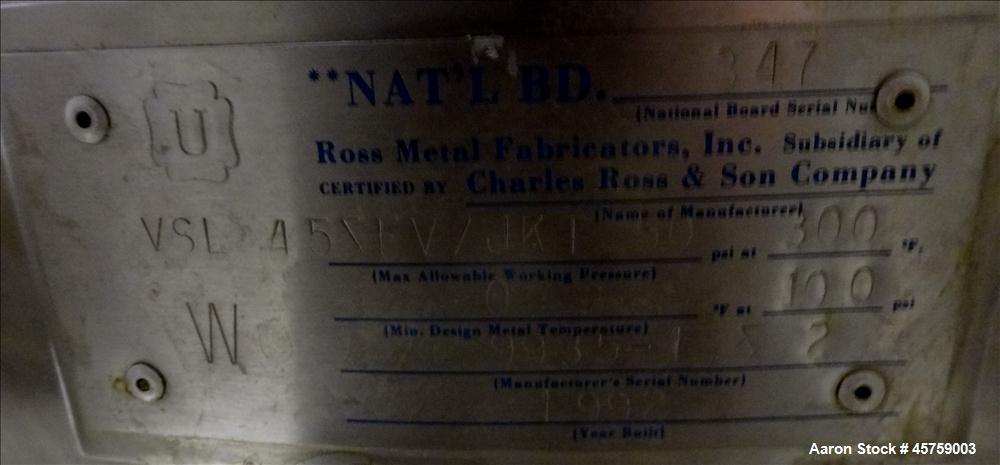 Used Ross Reactor / Mixer, 40 Liters (10.5 Gallons)