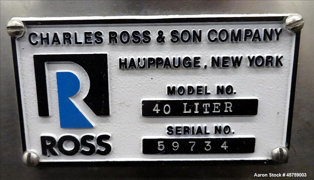 Used Ross Reactor / Mixer, 40 Liters (10.5 Gallons)