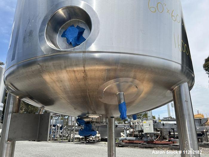 Used T&C Stainless 1,400 Liter (370 Gallon) 316L Stainless Steel Agitated Reacto