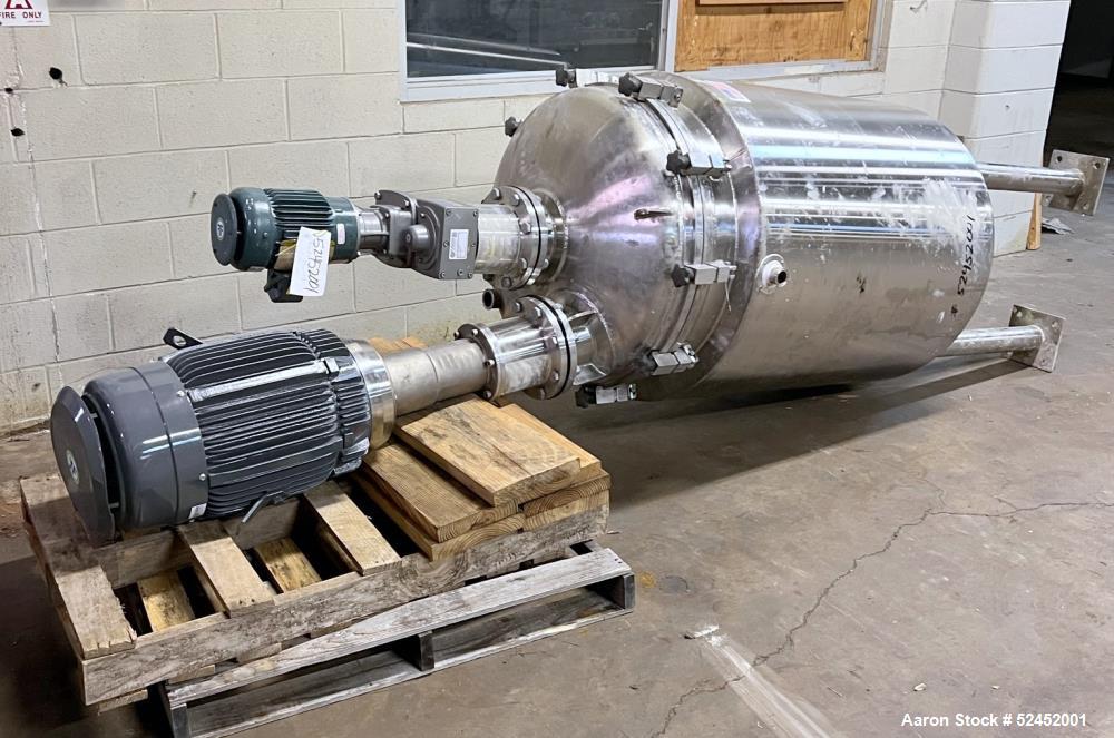 Used T&C Agitated Reactor, 150 Gallon, 316 L Stainless steel.
