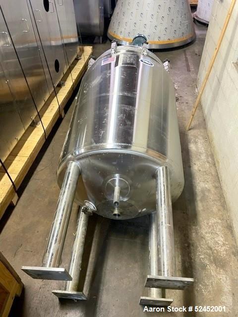Used- T&C Stainless Steel Agitated Reactor, 150 Gallon, 316/316L Stainless Steel, Vertical. Approximate 32" diameter x 47-7/...