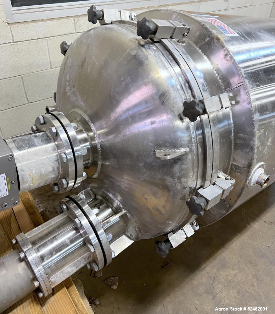 Used T&C Agitated Reactor, 150 Gallon, 316 L Stainless steel.