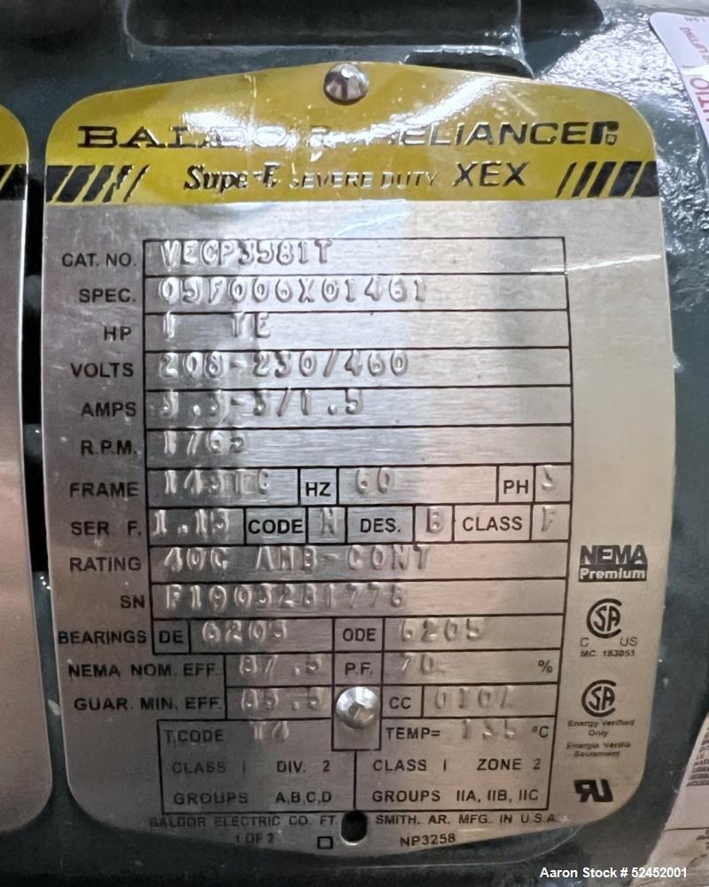 Used T&C Agitated Reactor, 150 Gallon, 316 L Stainless steel.