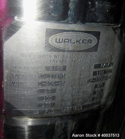 Used Walker Reactor, 20 Gallon
