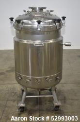 Used- Alloy Products 60 Gallon Pressure Vessel / Mix Tank, Stainless Steel, Vertical. Approximate 24" diameter x 30" straigh...