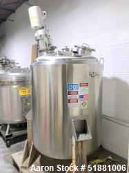 Used- DCI Reactor, 200 Gallon, 316 Stainless Steel, Vertical. Approximate 36" diameter x 42" straight side. Dished top and b...