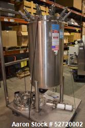 Used-DCI Reactor, Approximate 60 Gallon, 316L Stainless Steel. Approximate 20" diameter x 44" straight side, clamp dish top,...