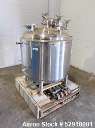 Used-Precision Stainless Reactor, 500 Liter (132 Gallon), 316L Stainless Steel, Vertical. 36" Diameter x 30" straight side, ...