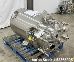 Used- Precision Stainless Reactor, 270 Liter capacity, 316L Stainless Steel, Vertical. Approximately 22" diameter x 38" stra...